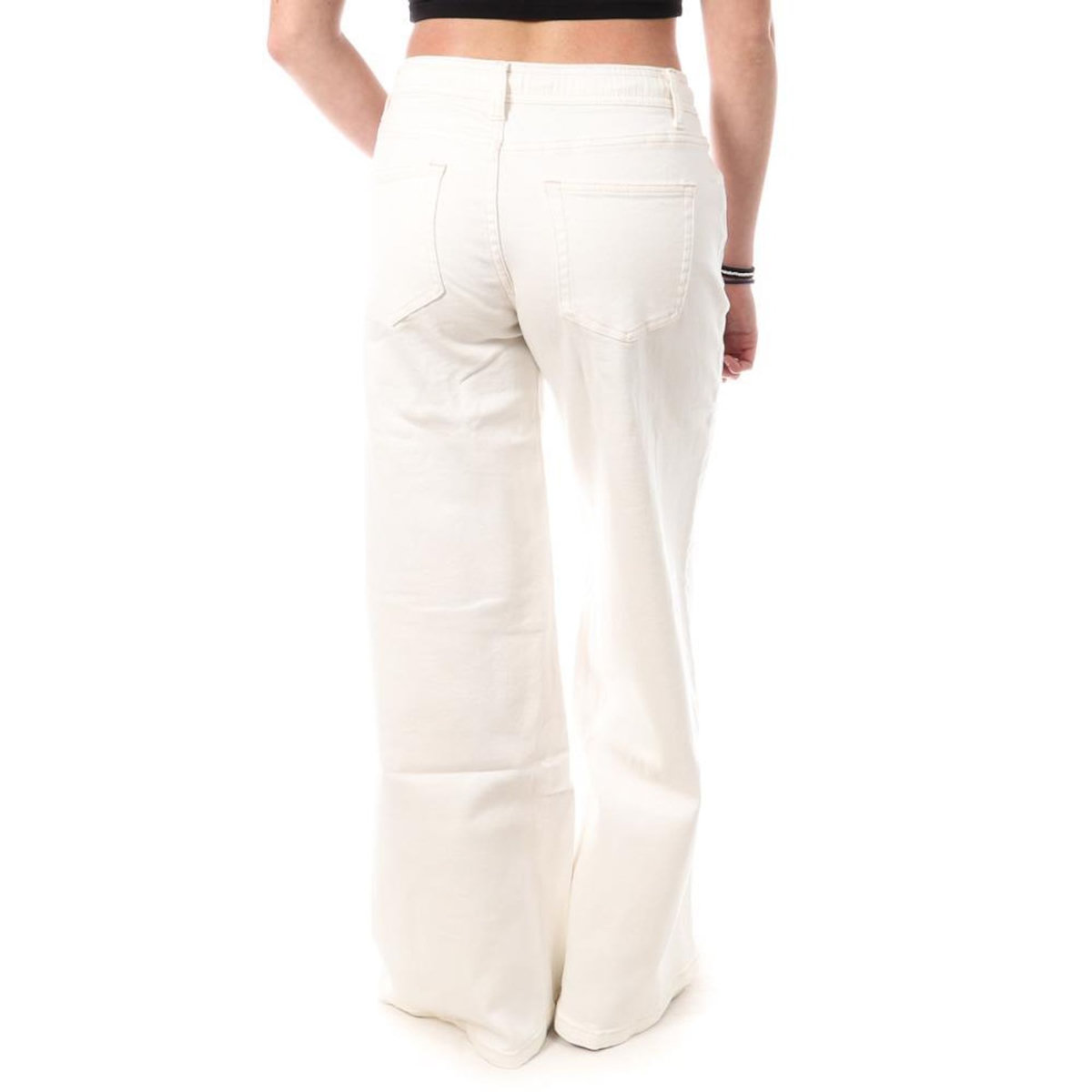 MONDAY PREMIUM Jean Large Blanc Femme Monday Premium Cordon