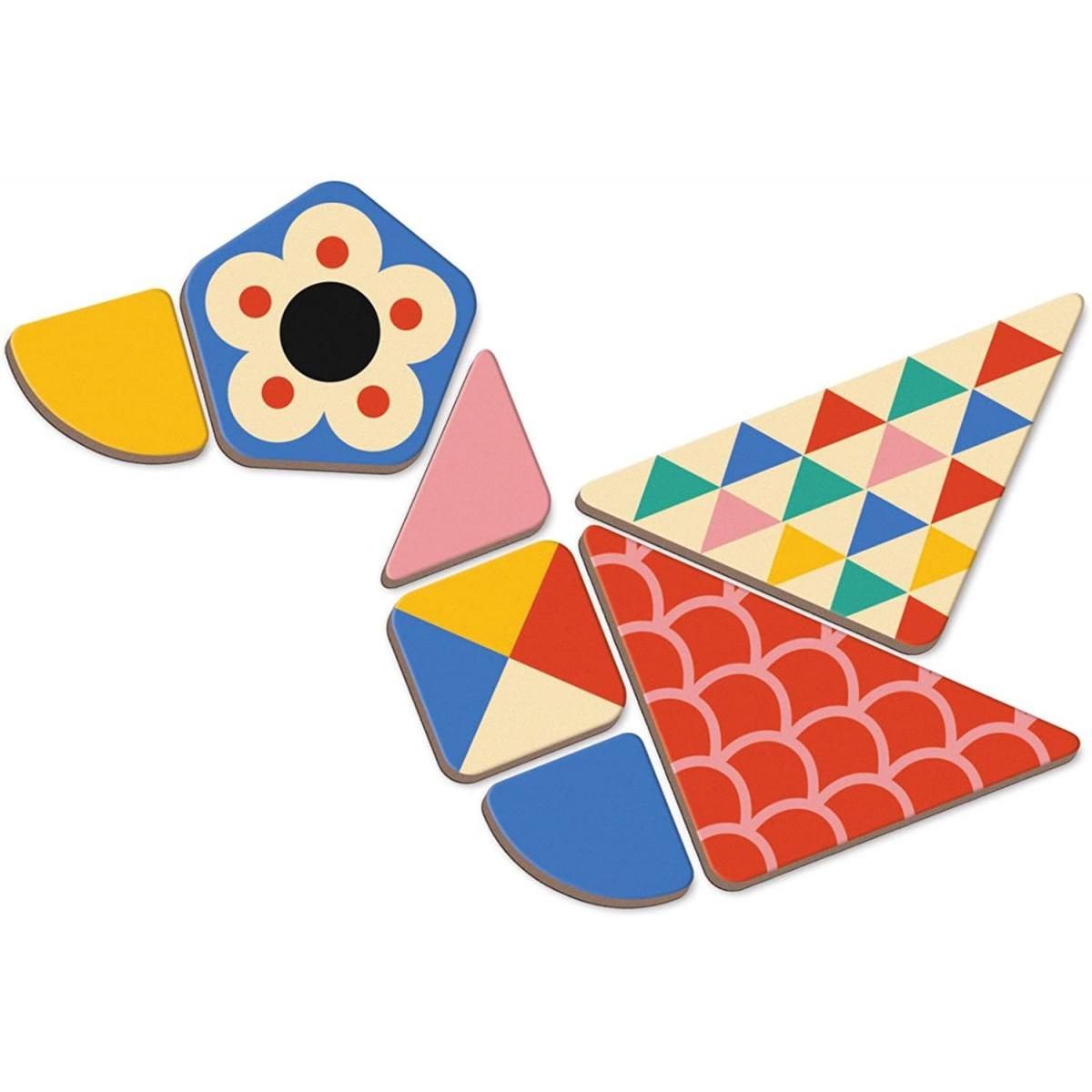 Juratoys-Janod Jeu Éducatif Magnétique Moduloform - Livre Interactif avec 30 Cartes Modèles