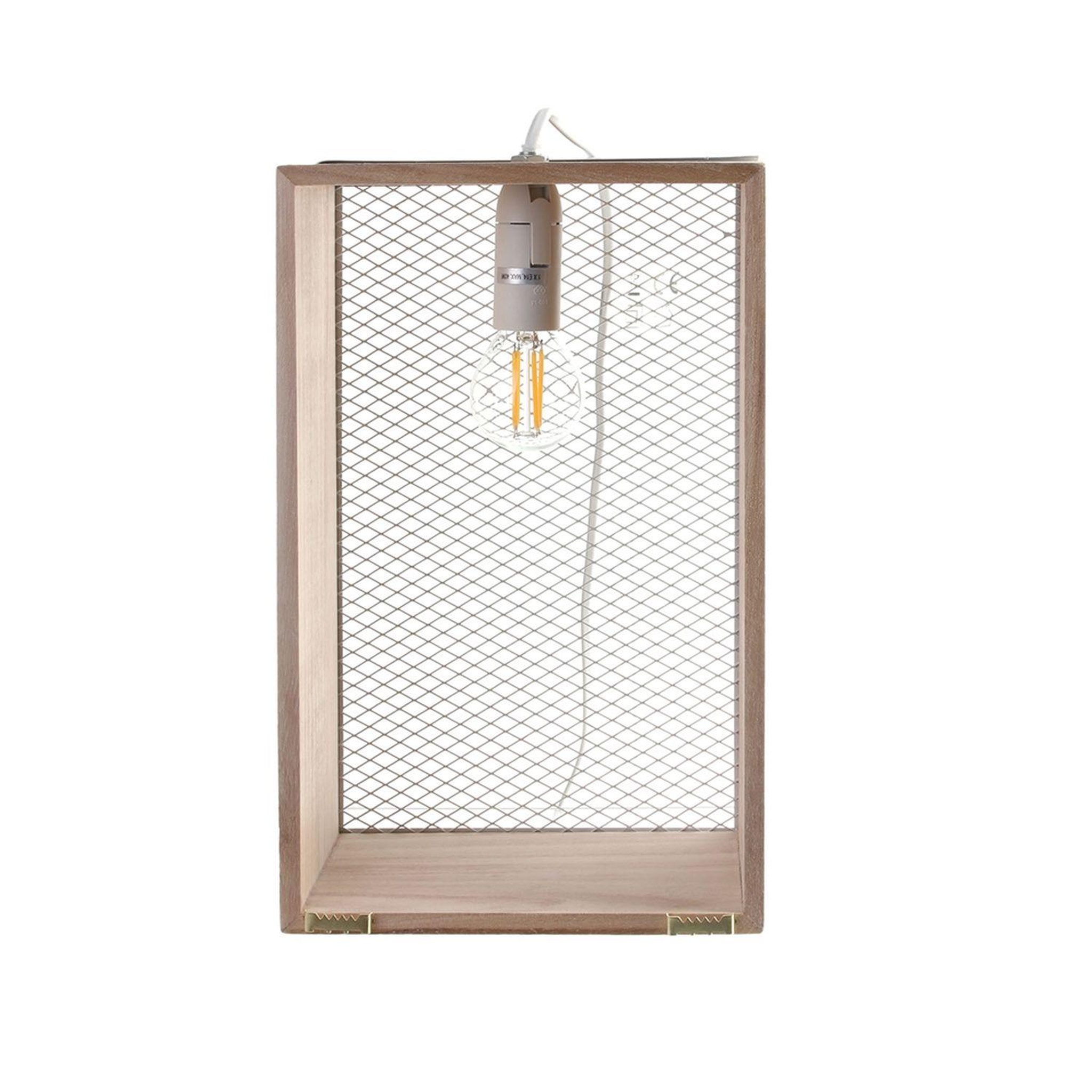 Voir la diapositive 3 : The Home Deco Factory Lampe à poser avec cadre en bois louise - h. L. 18 cm - blanc