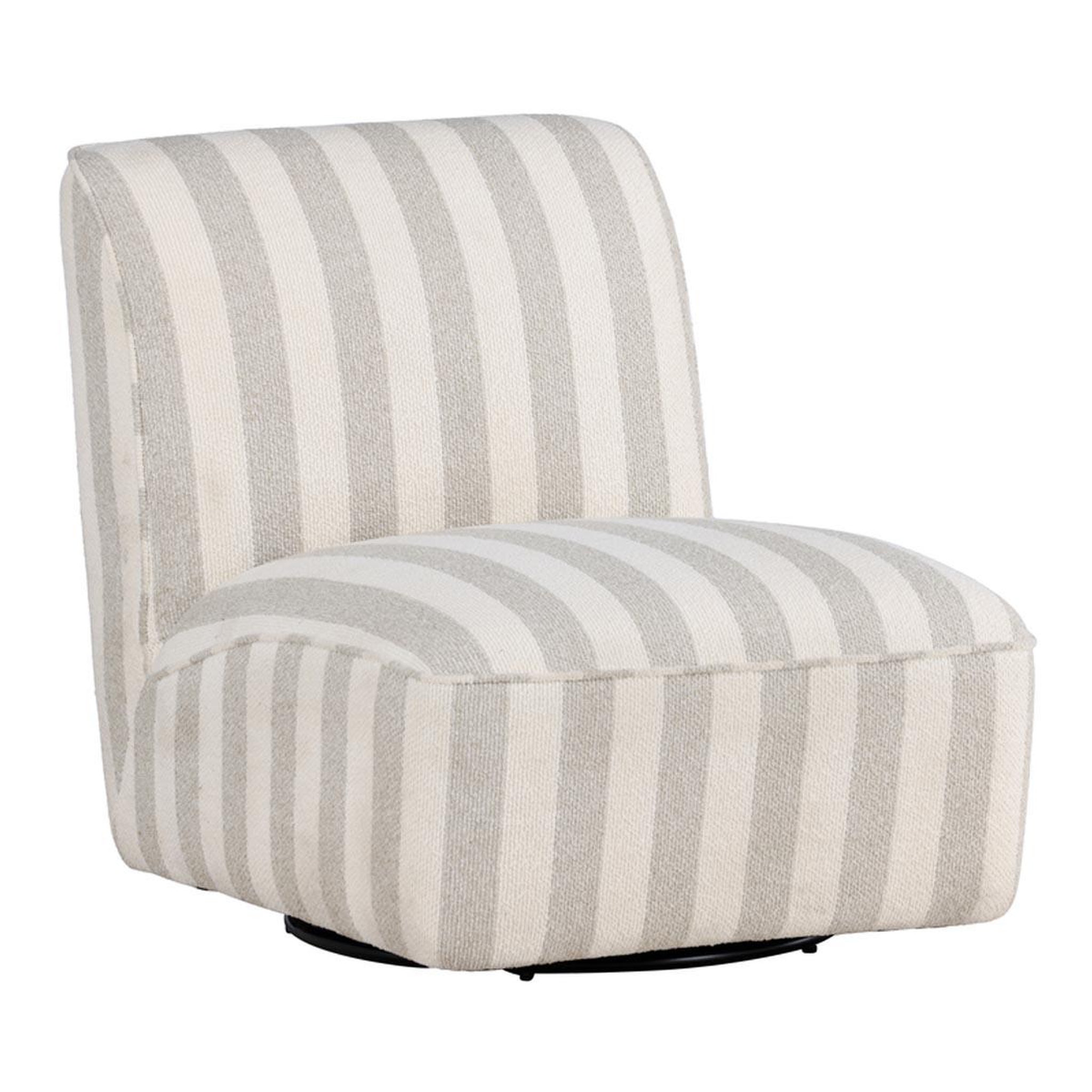 Paris Prix Fauteuil lounge à rayures  my  88cm beige