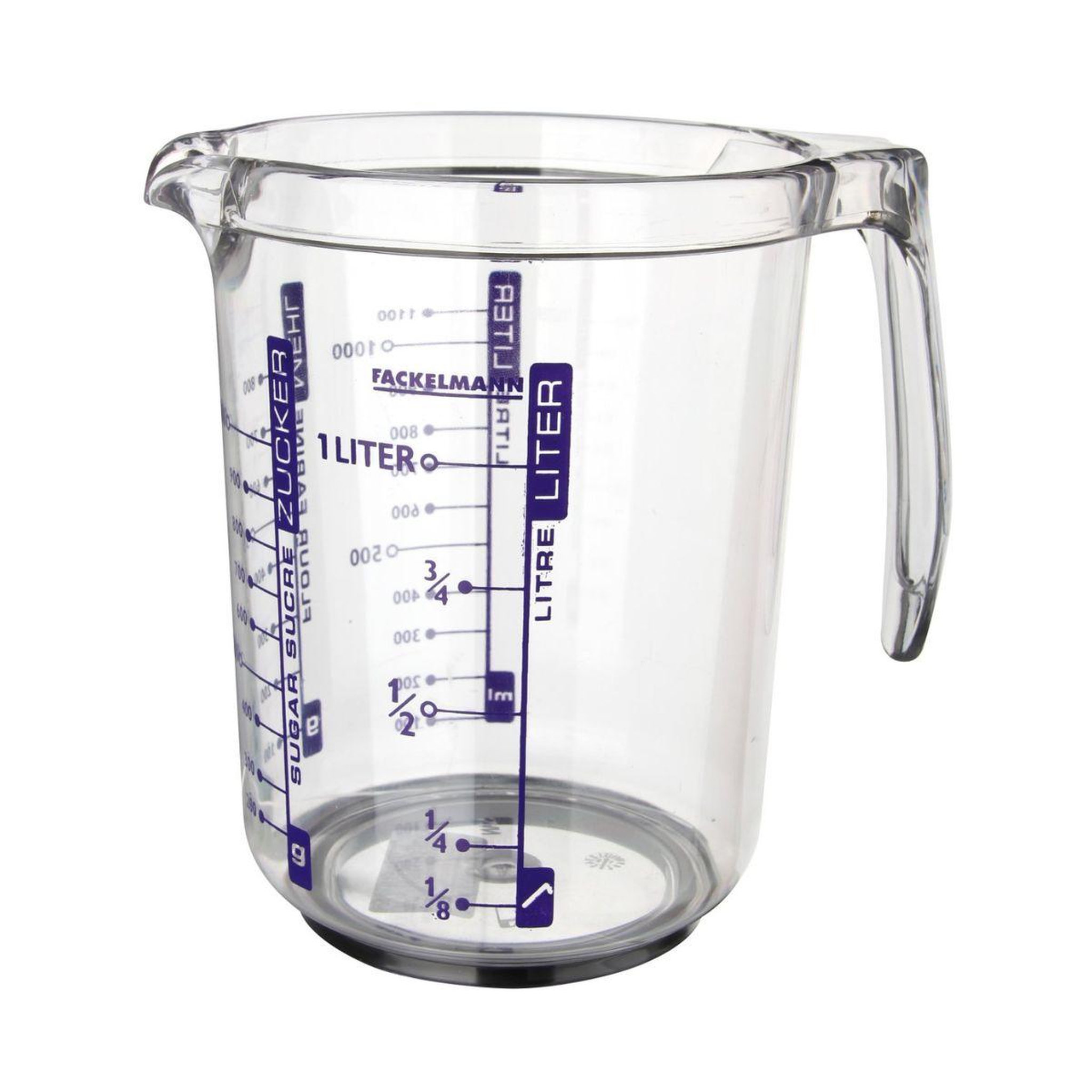 Fackelmann Verre doseur 1l en plastique de haute qualité fackelmann