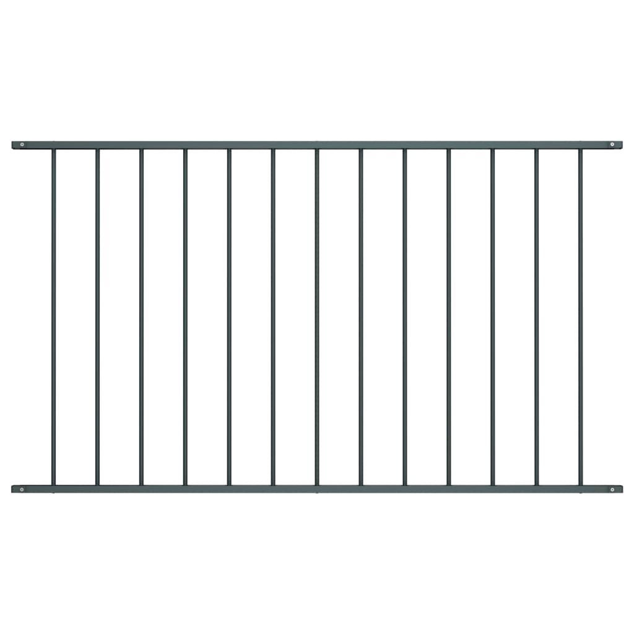 VIDAXL Panneau de cloture Acier enduit de poudre 1,7x1,25 m Anthracite