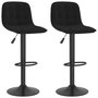 Voir la diapositive 2 : VIDAXL Tabourets de bar lot de 2 noir velours