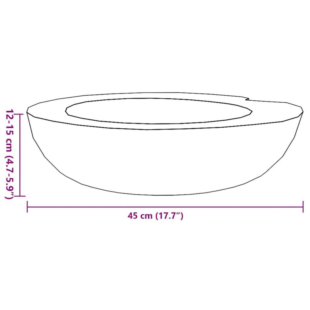VIDAXL Lavabo Teck massif 45 cm