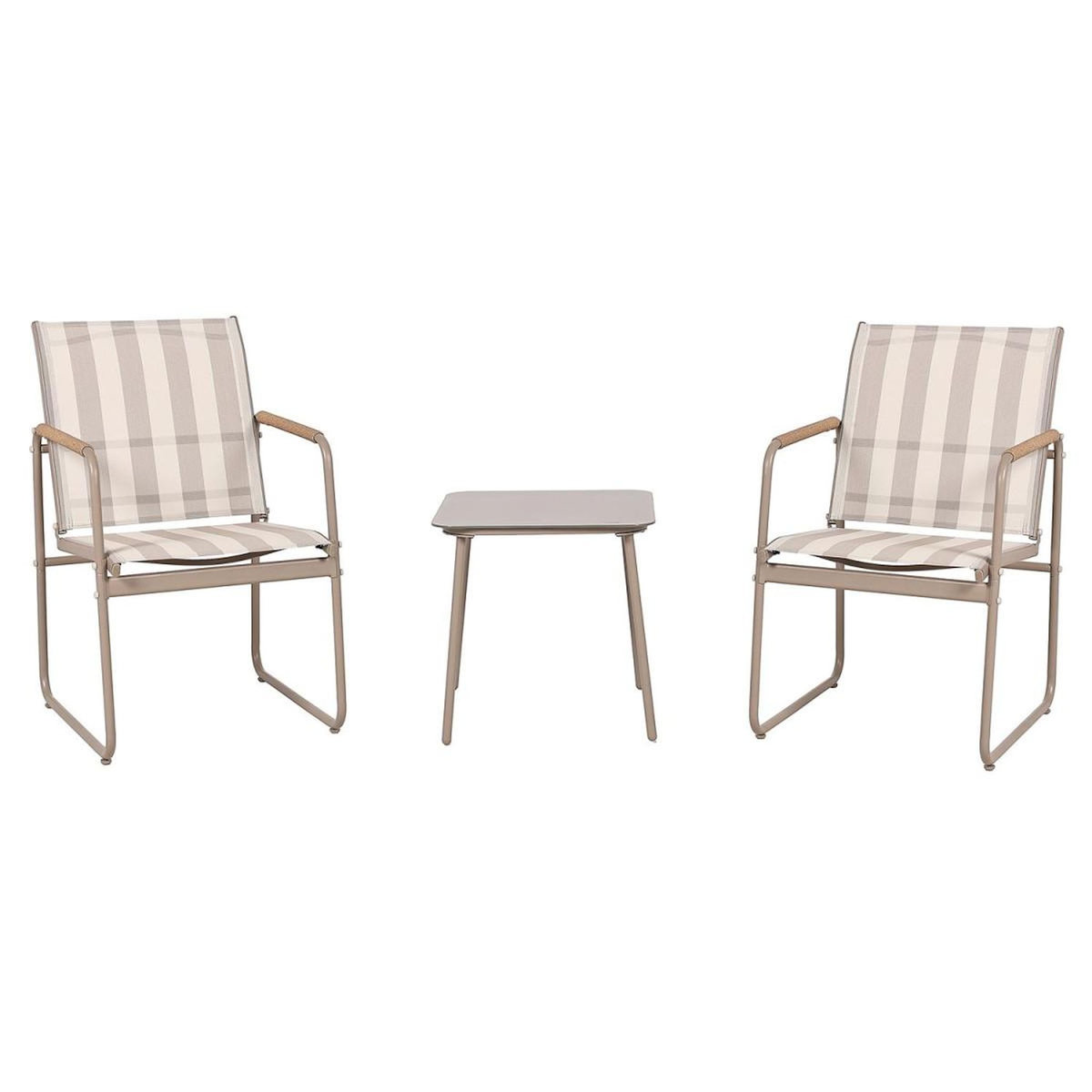 Paris Prix Salon de Jardin 3 Pièces  Namur  82cm Beige