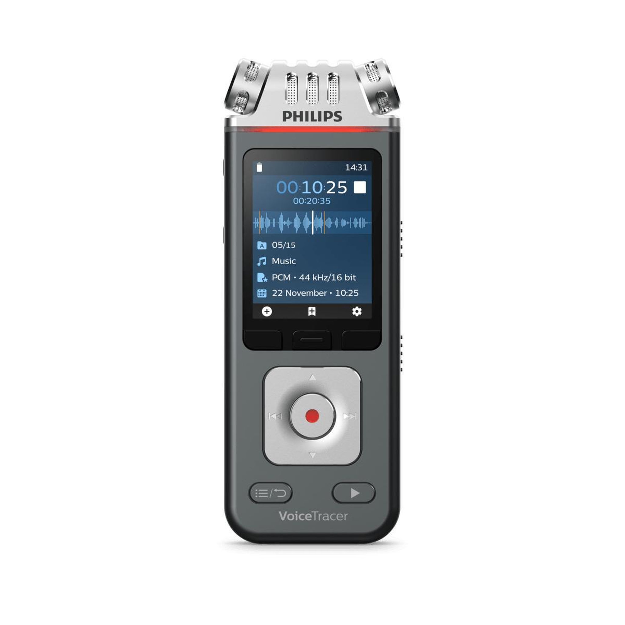 Voir la diapositive 2 : Philips Dictaphone Philips Voice Tracer DVT7110/00 haute fidélité