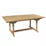 MACABANE HARRIS - Table de jardin 8/10 personnes, rectangulaire extensible 180/240*100 cm en bois Teck
