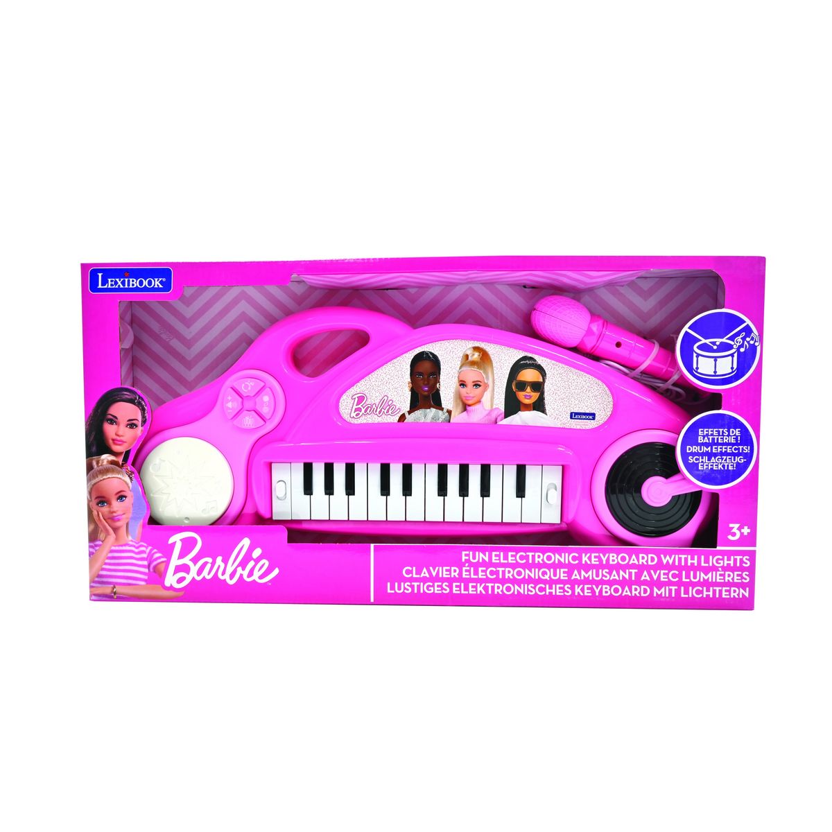 Lexibook Piano électronique Barbie avec effets lumineux et microphone