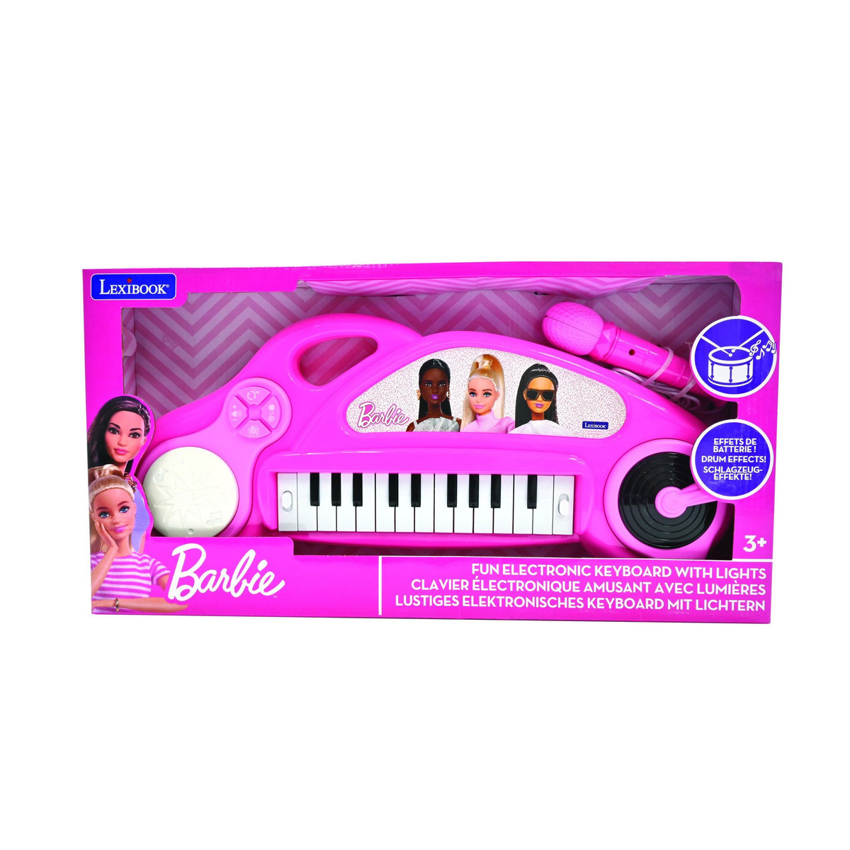 Lexibook Piano électronique Barbie avec effets lumineux et microphone