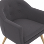 Voir la diapositive 6 : ID MARKET Fauteuil scandinave OLAN cabriolet en tissu gris anthracite