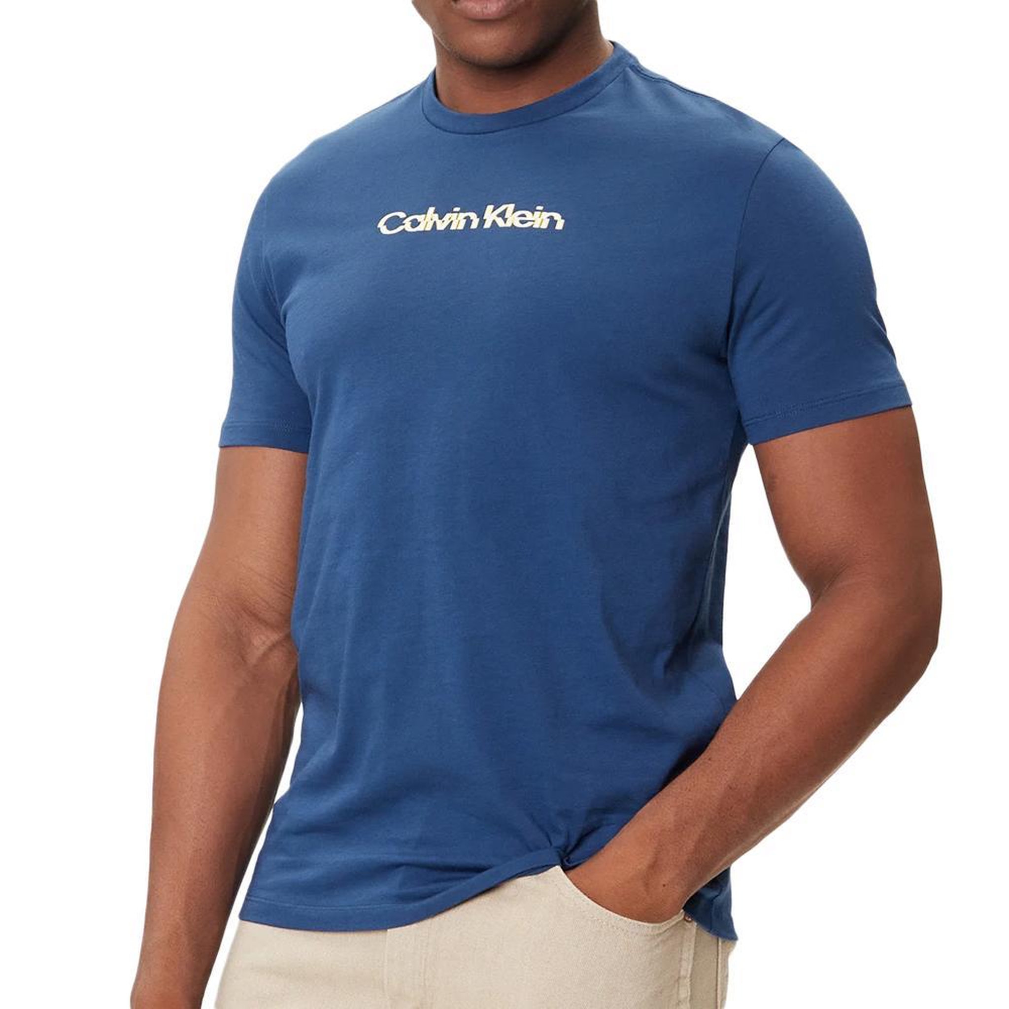 CALVIN KLEIN JEANS T Shirt  Homme Calvin Klein Jeans Glitched. Coloris disponibles : Bleu
