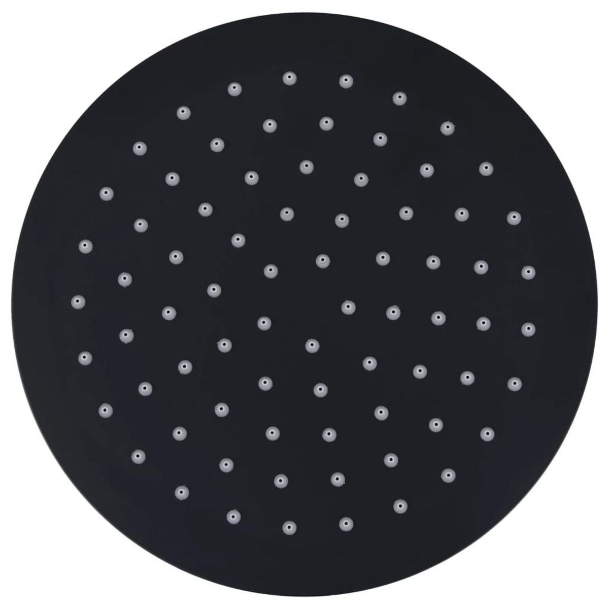 VIDAXL Pomme de douche pluie Acier inoxydable 20 cm Ronde Noir
