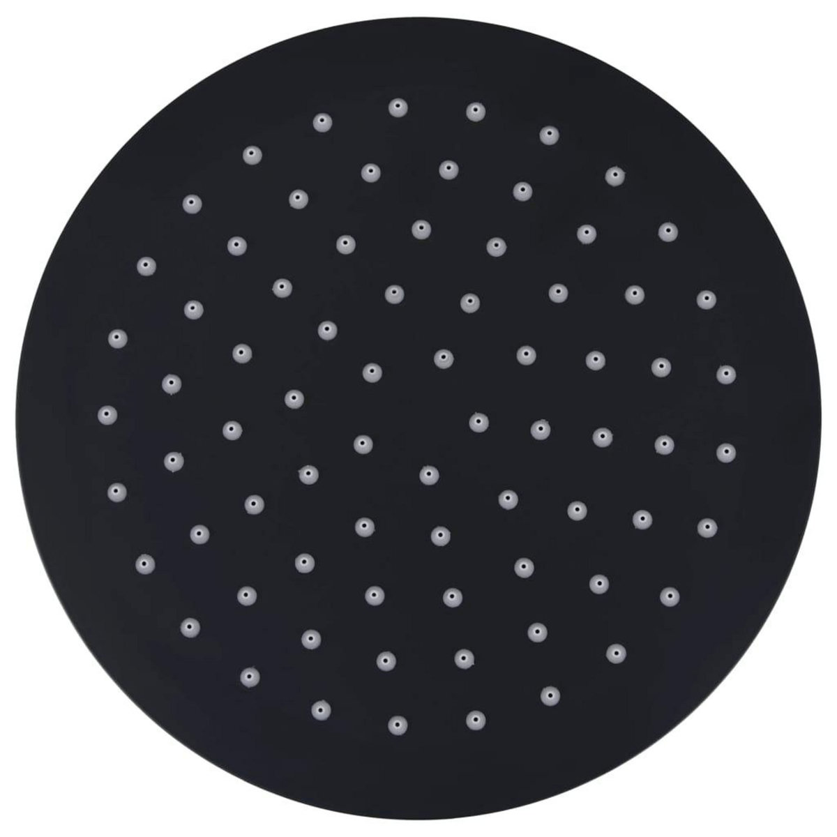 VIDAXL Pomme de douche pluie Acier inoxydable 20 cm Ronde Noir