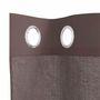 Voir la diapositive 5 : VIDAXL Rideaux en voile avec œillets 2 pcs marron 140x175 cm