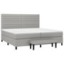 Voir la diapositive 3 : VIDAXL Sommier a lattes de lit avec matelas Gris clair 200x200cm Tissu