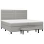 Voir la diapositive 3 : VIDAXL Sommier a lattes de lit avec matelas Gris clair 200x200cm Tissu