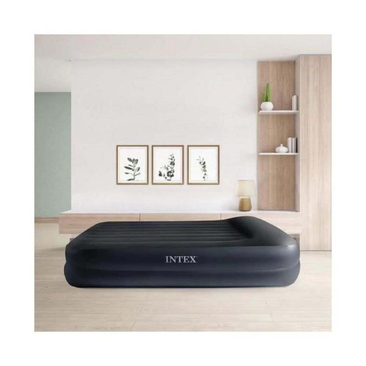 INTEX Matelas Gonflable Électrique 2 Places  Fibertech  Bleu