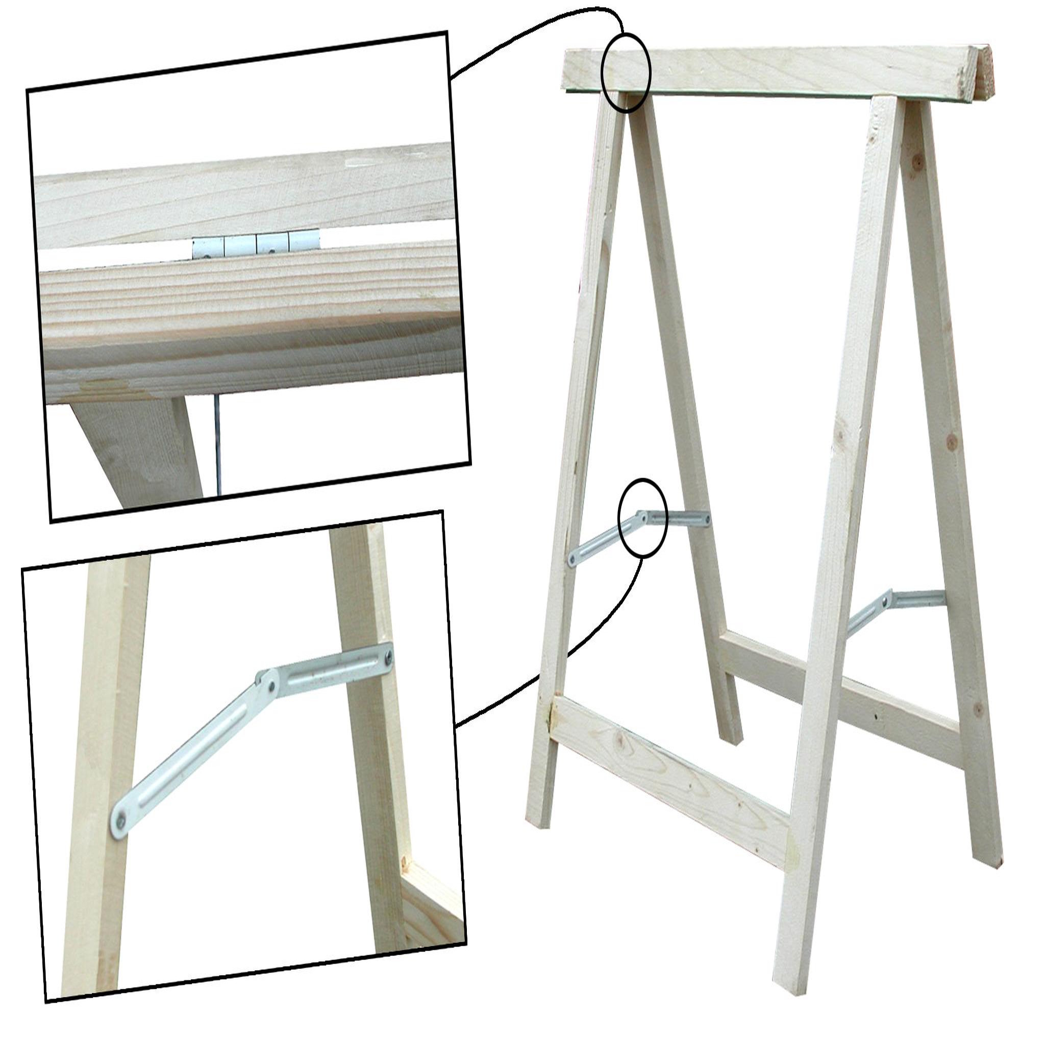 OUTIFRANCE Tréteau bois 75x75 cm pin traité