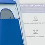 OUTSUNNY Tente cabine de douche portable pour camping 1-2 personnes sac de transport inclus étanche - Oxford - dim. 167L x 167l x 224H cm - bleu et blanc