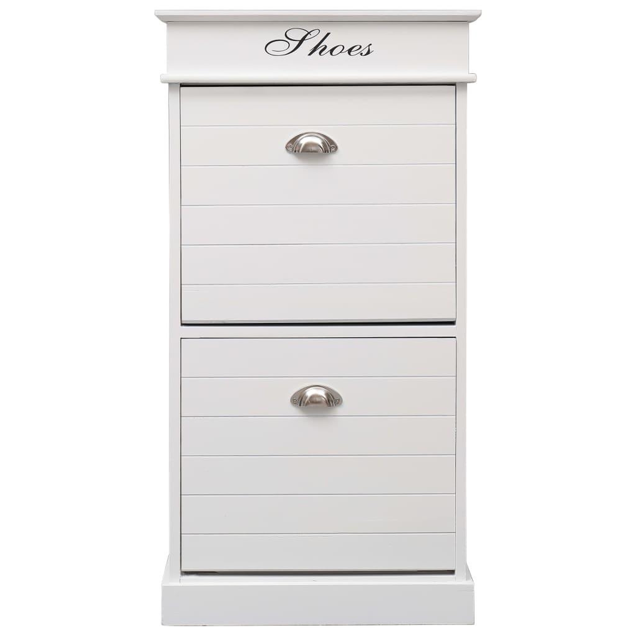 Voir la diapositive 2 : VIDAXL Armoire a chaussures Blanc 50 x 28 x 98 cm Bois de Paulownia