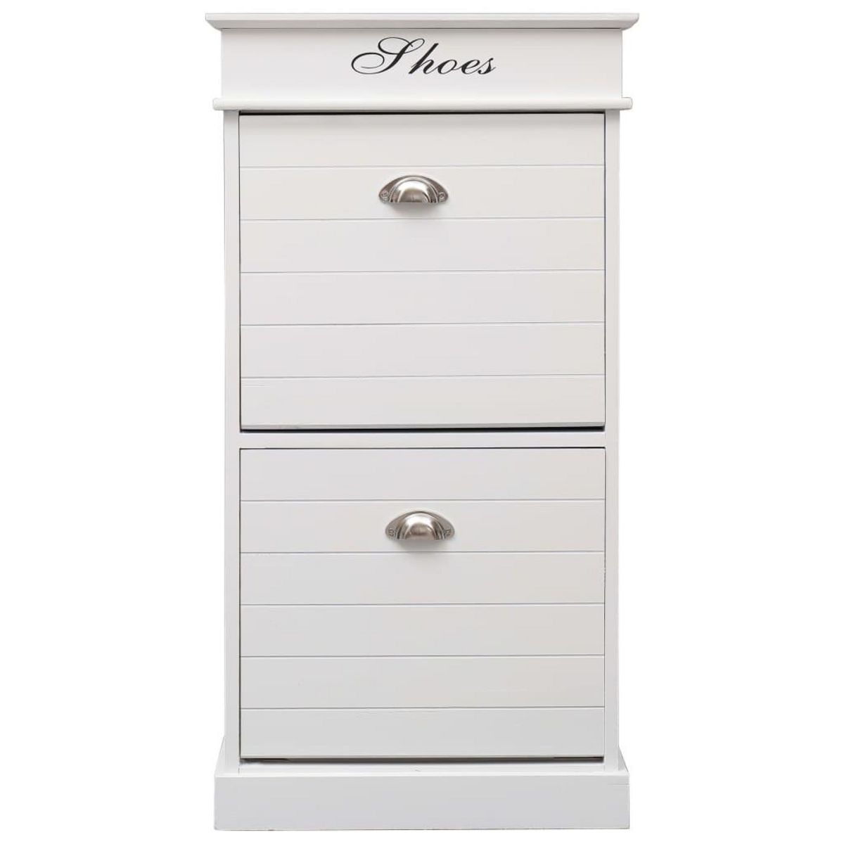 VIDAXL Armoire a chaussures Blanc 50 x 28 x 98 cm Bois de Paulownia