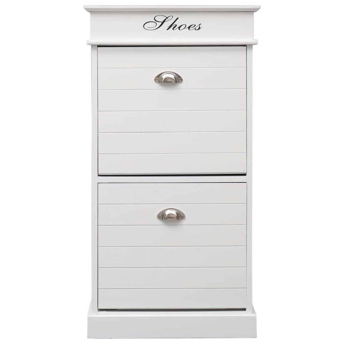 VIDAXL Armoire a chaussures Blanc 50 x 28 x 98 cm Bois de Paulownia