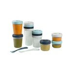 BEABA BEABA Pack 1er repas, Portion Clip de conservation 2x90ml + 4x150ml + 6x250ml + 2 cuill 1ere age, Storm