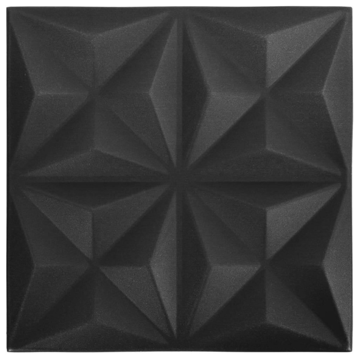 VIDAXL Panneaux muraux 3D 48 pcs 50x50 cm noir origami 12 m²