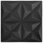 Voir la diapositive 2 : VIDAXL Panneaux muraux 3D 48 pcs 50x50 cm noir origami 12 m²
