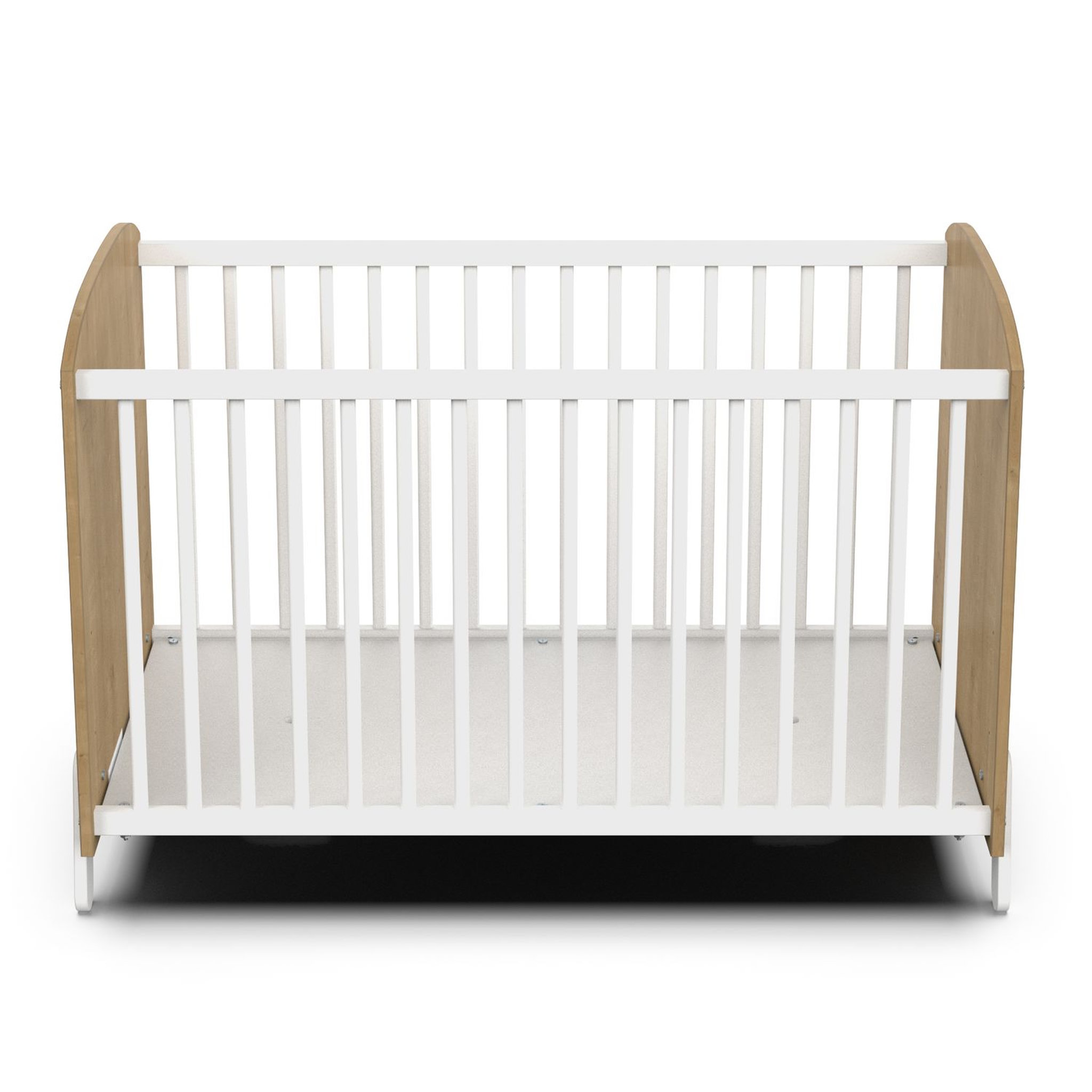 Voir la diapositive 4 : Lit bébé 60x120 cm sommier 3 positions blanc LILAS