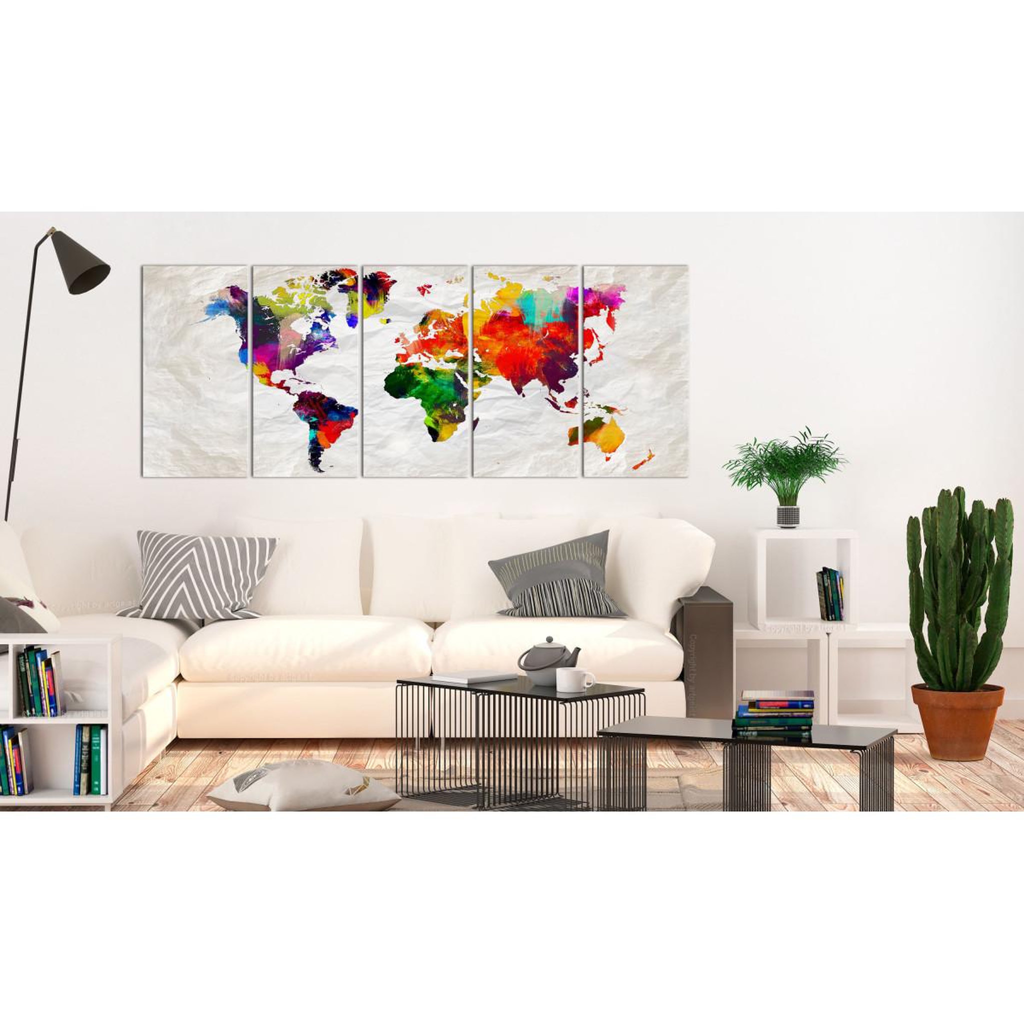 Voir la diapositive 2 : Paris Prix Tableau imprimé  crumpled map