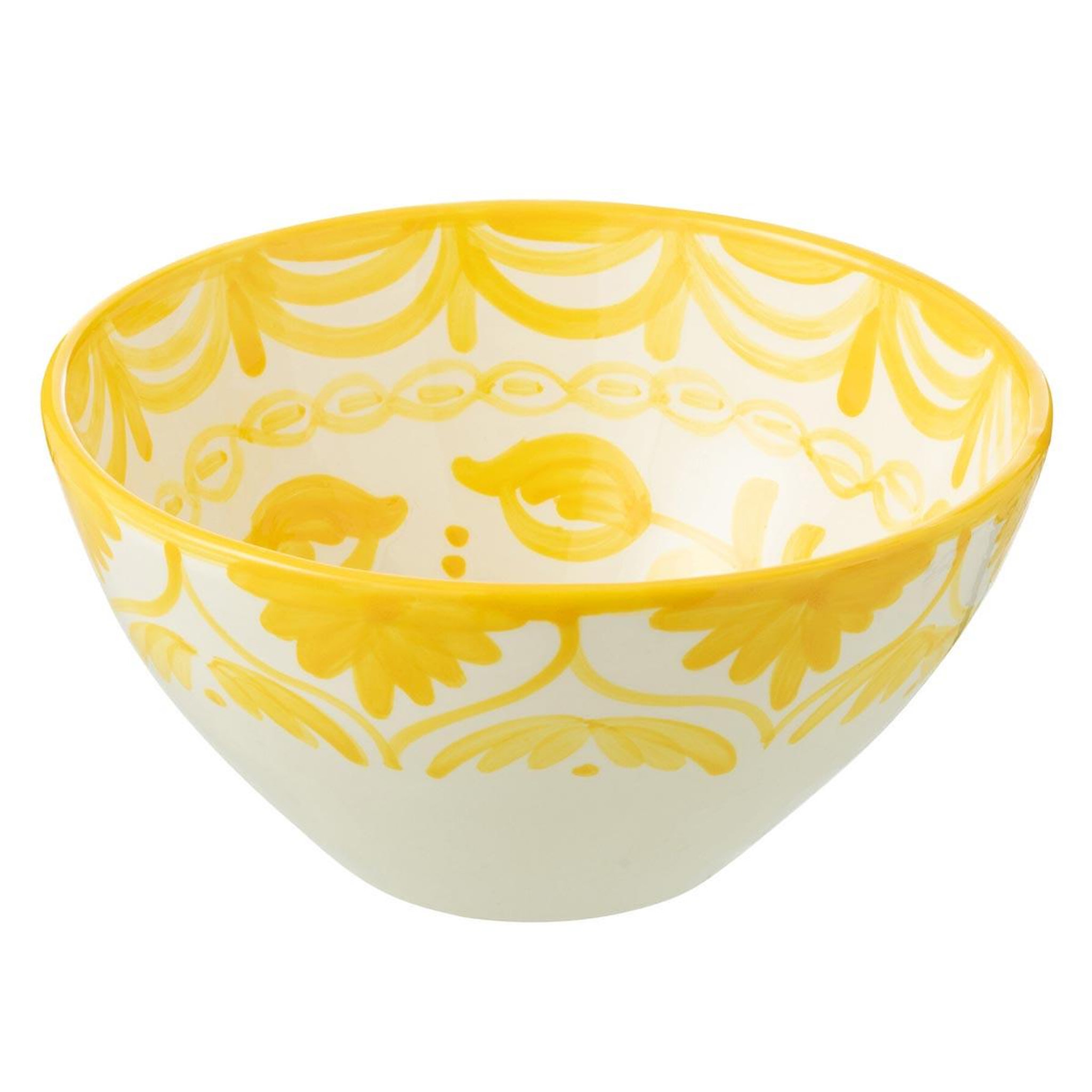 J-LINE Coupelle en Céramique  Granada  22cm Jaune
