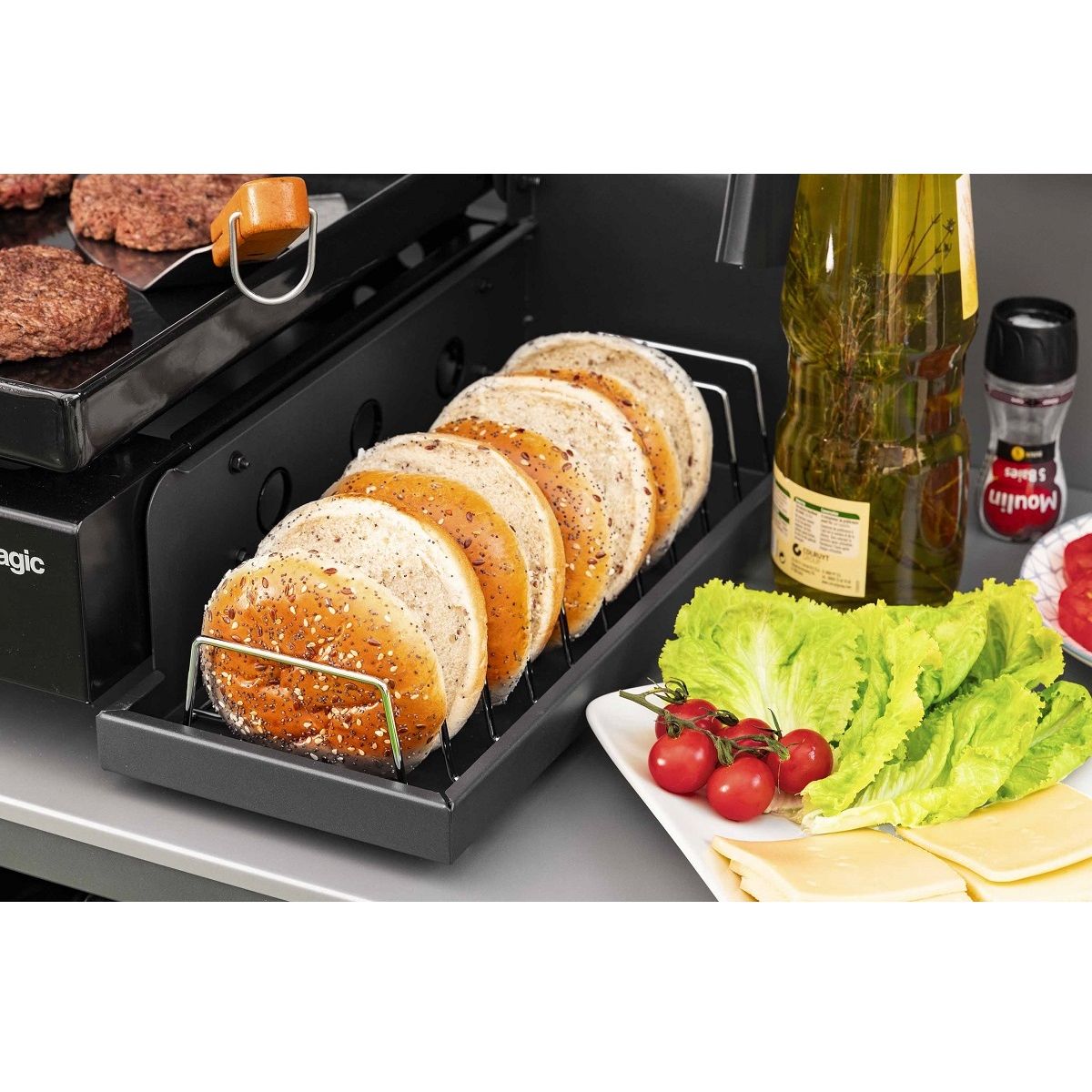 Somagic Plancha à gaz 2 brûleurs SO BURGER