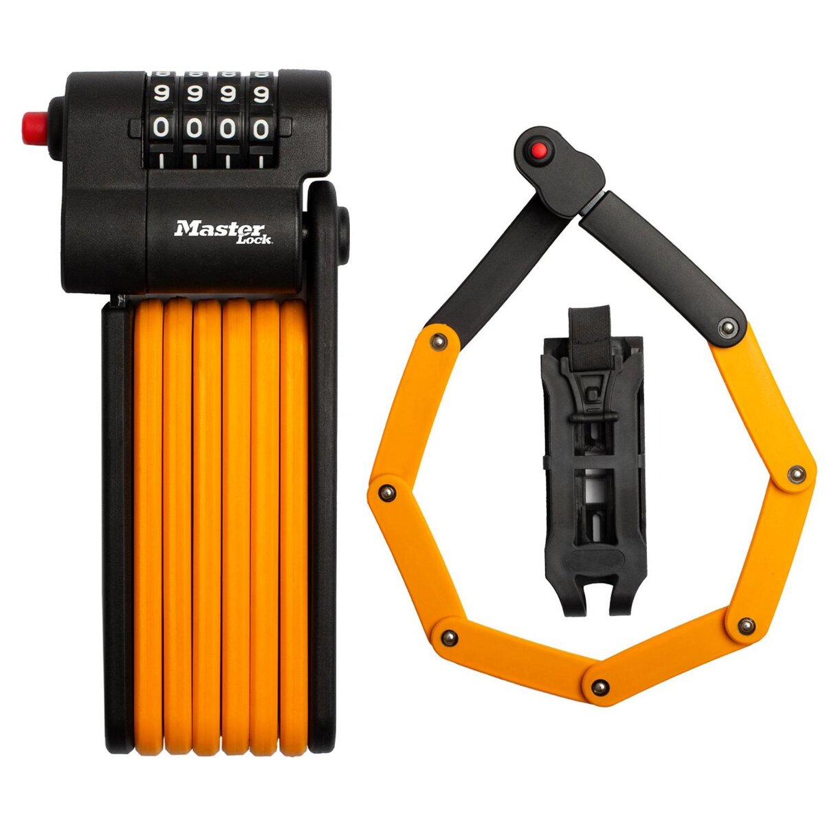 Master lock Antivol Vélo à Code en Acier Trempré, Combinaison programmable, Support de transport inclus