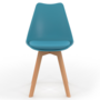 Voir la diapositive 3 : ID MARKET Lot de 4 chaises scandinaves SARA mix color pastel rose, blanc, gris clair, bleu