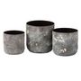 Voir la diapositive 1 : Paris Prix Lot de 3 Cache-Pots en Métal  Effy  18cm Gris