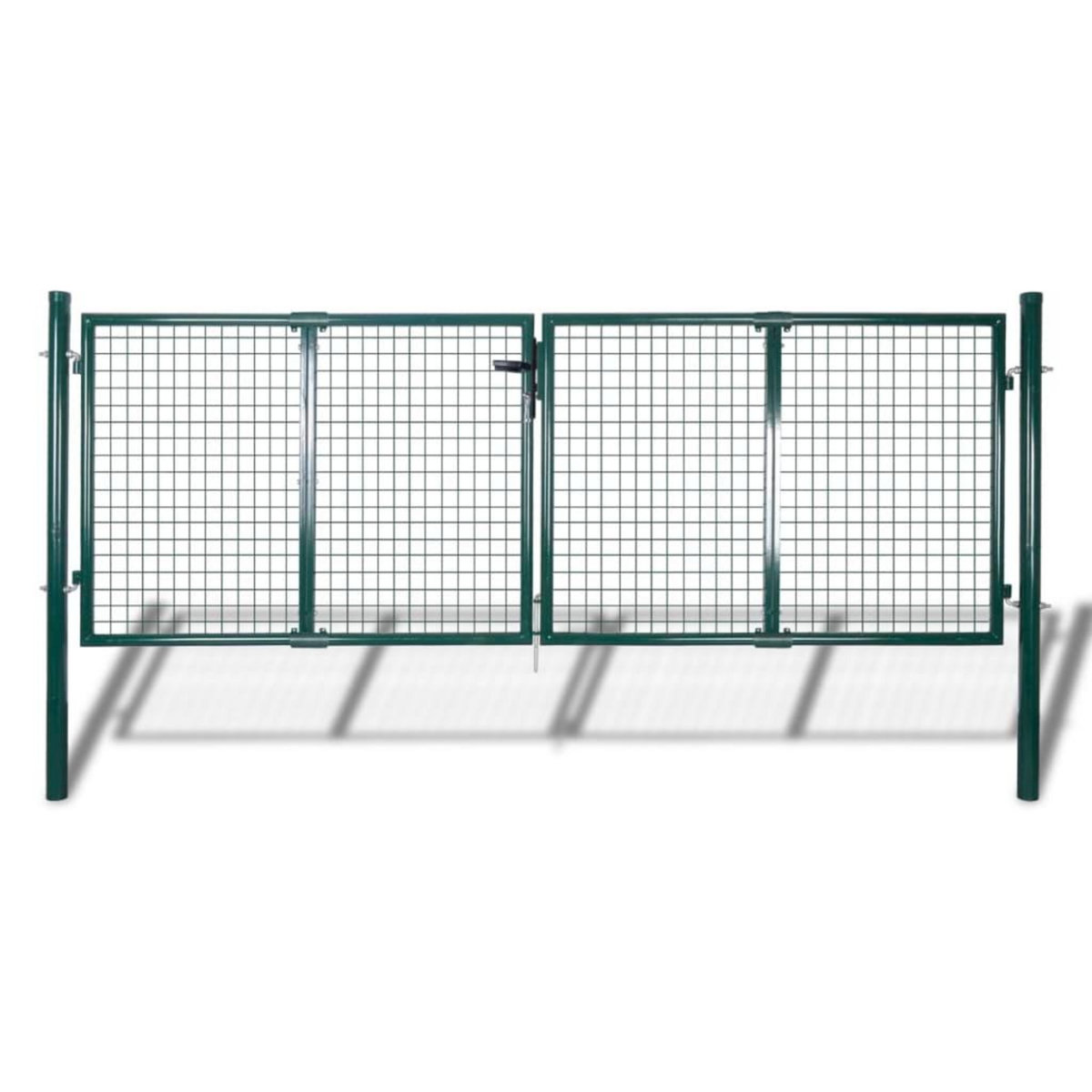 VIDAXL Portail de cloture Acier 306x150 cm Vert