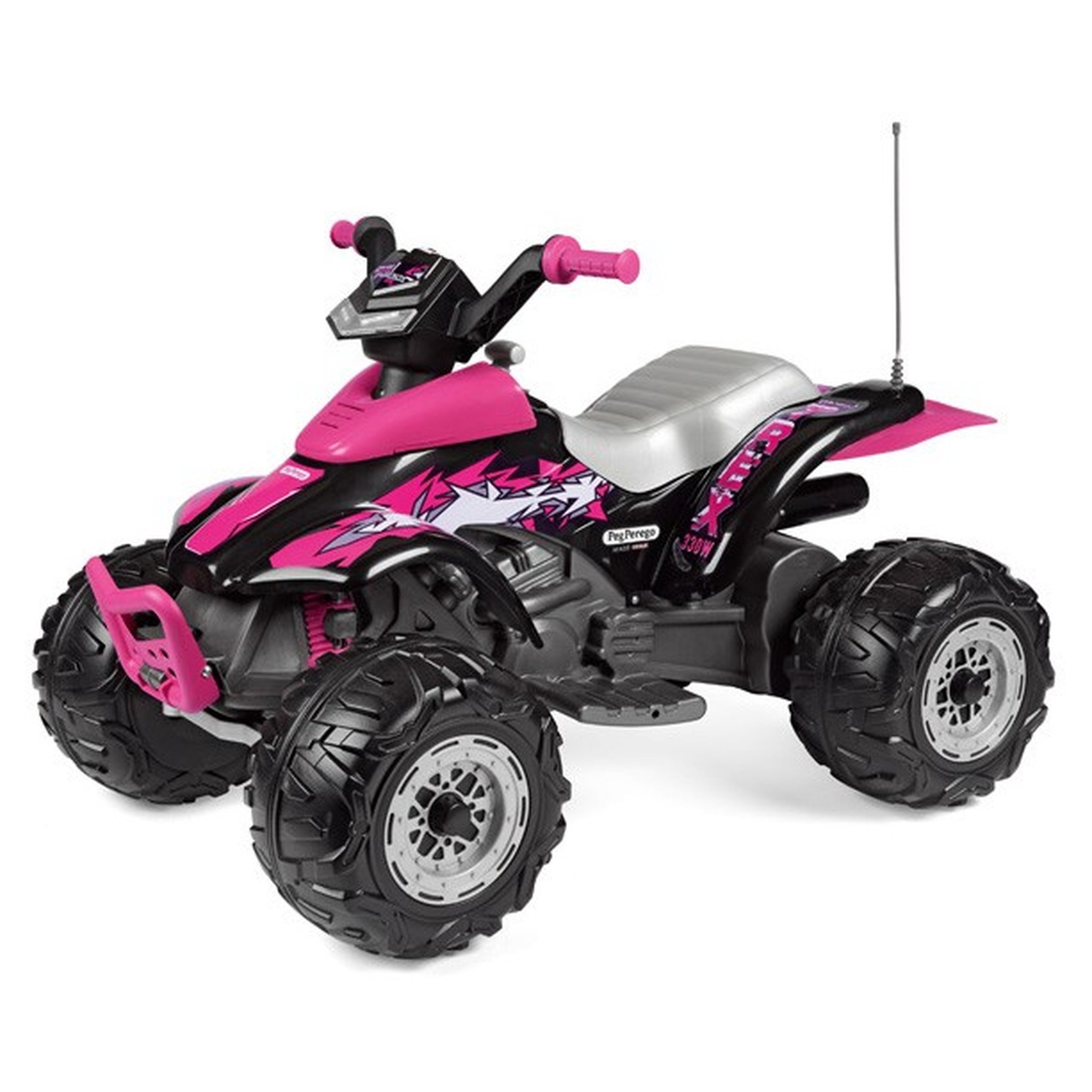 Voir la diapositive 1 : PEG PEREGO Quad électrique T REX 330W rose