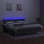 Voir la diapositive 3 : VIDAXL Sommier a lattes de lit et matelas et LED Gris fonce 180x200 cm
