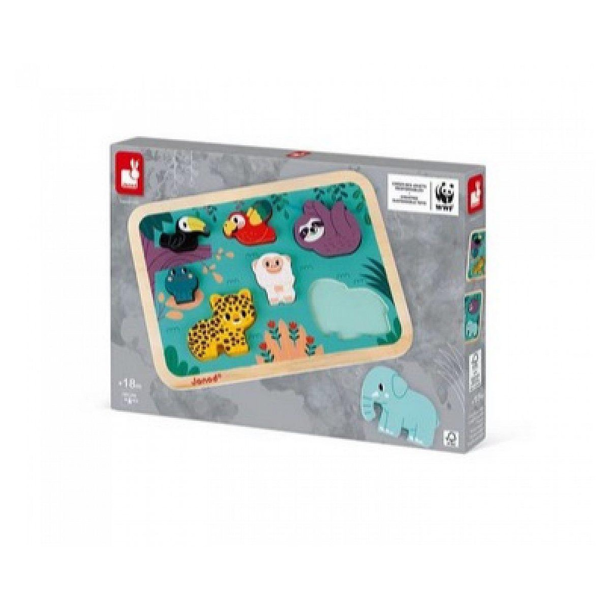 Voir la diapositive 5 : JANOD Chunky puzzle jungle  wwf