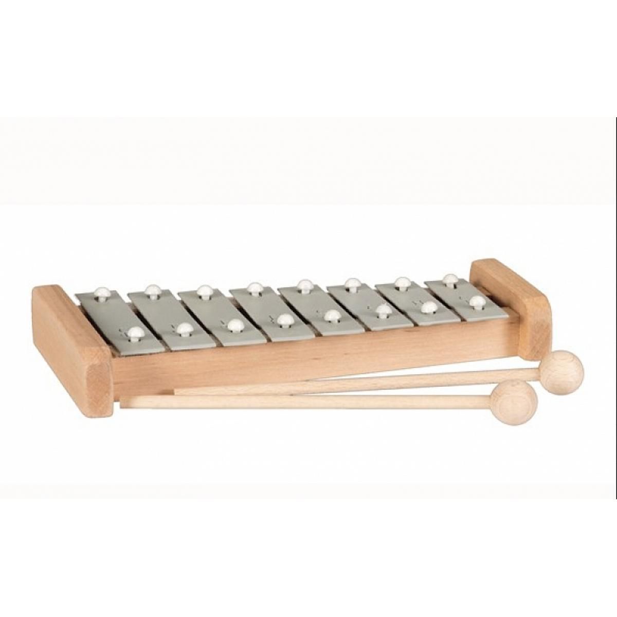 EGMONT TOYS Xylophone-8 notes-metal-couleur gris et bois