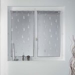 Paris Prix Paire de Voilages  Samba  60x90cm Gris & Argent