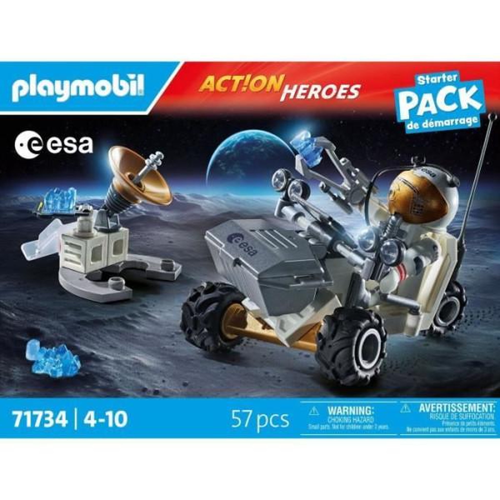 Voir la diapositive 5 : PLAYMOBIL PLAYMOBIL 71734 Mission spatiale, Action Heroes, L'espace, Starter Pack, 57 pieces, Des 4 ans