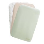 Petit Béguin Lot de 3 housses de matelas à langer Hello Baby. Coloris disponibles : Beige