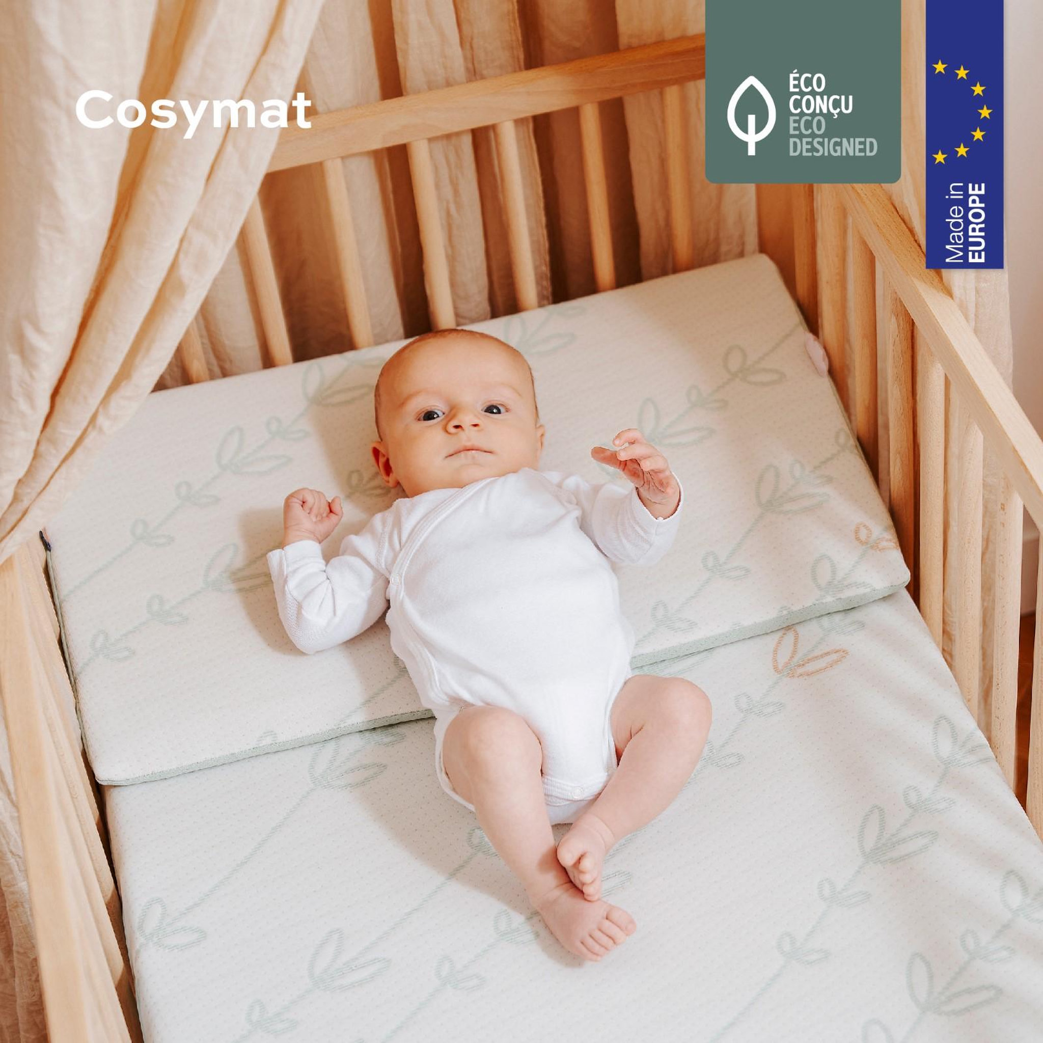 Voir la diapositive 2 : BABYMOOV Plan Incliné Bébé Antibactérien Babymoov - Fabriqué au Portugal - 60x35 cm