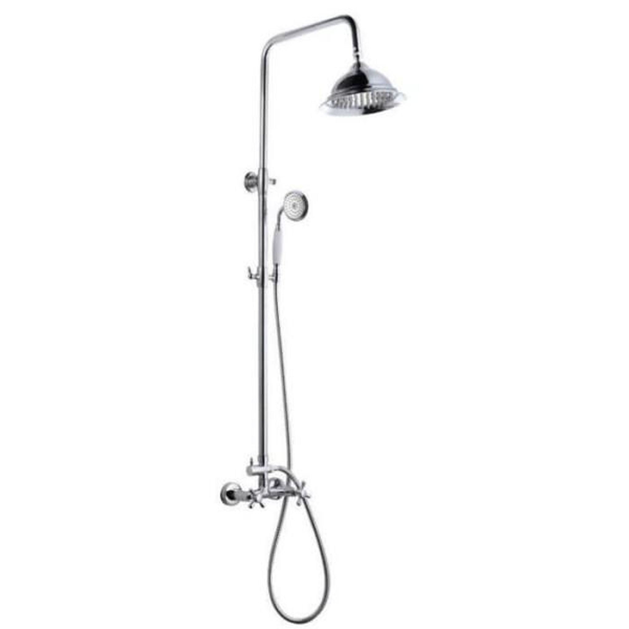 ROUSSEAU Rousseau colonne de douche avec robinet mélangeur retro - chrome