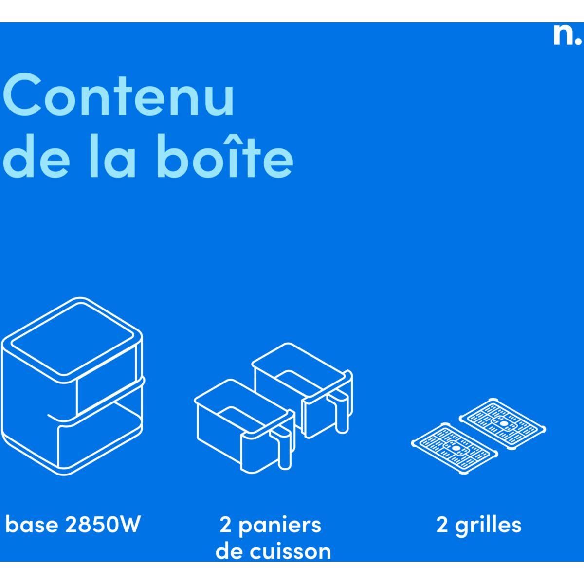 nutribullet Friteuse sans huile airfryer 8L double bac NBA081B