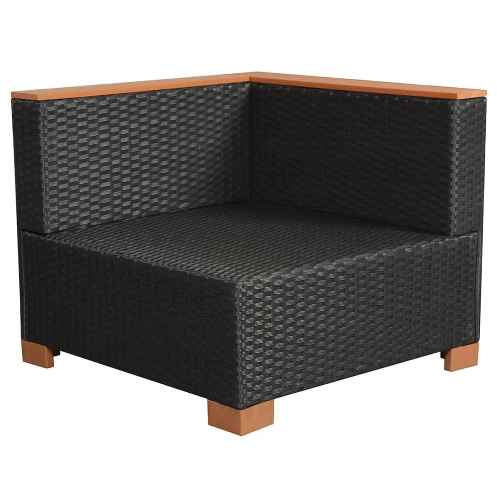 Voir la diapositive 5 : VIDAXL Salon de jardin 10 pcs avec coussins resine tressee noir