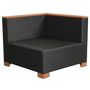 Voir la diapositive 5 : VIDAXL Salon de jardin 10 pcs avec coussins Resine tressee Noir