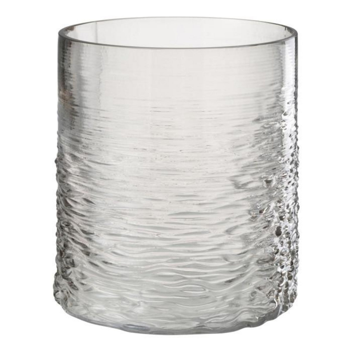 Paris Prix Photophore en Verre Design  Sladia  22cm Gris